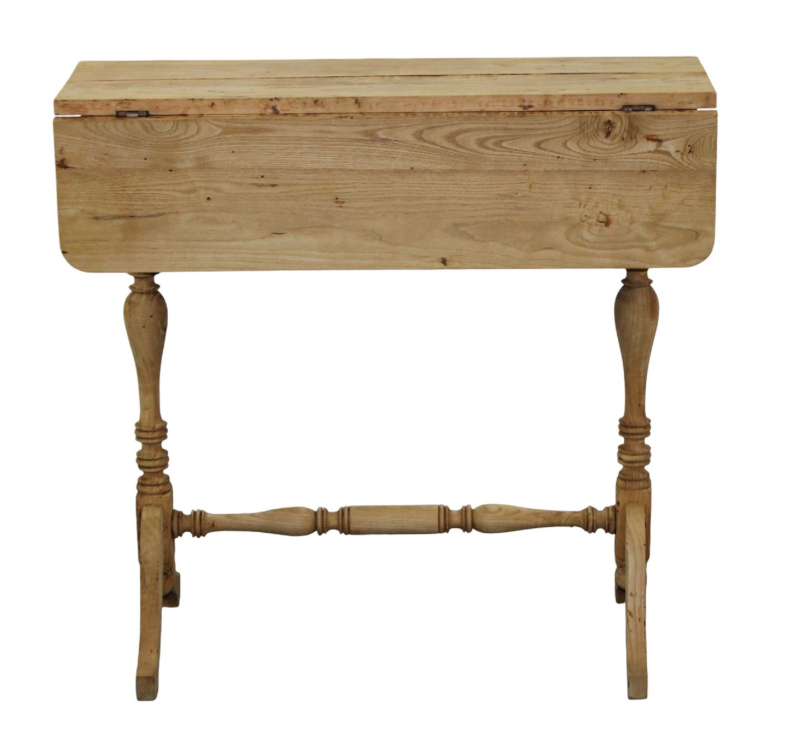 French farmhouse petite drop side table in natural finish pine (1 of 8)
