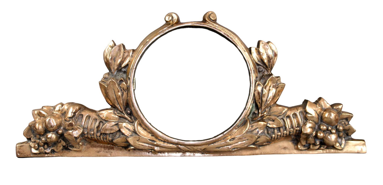 Antique bronze architectural clock frame with cornucopia (1 of 7)