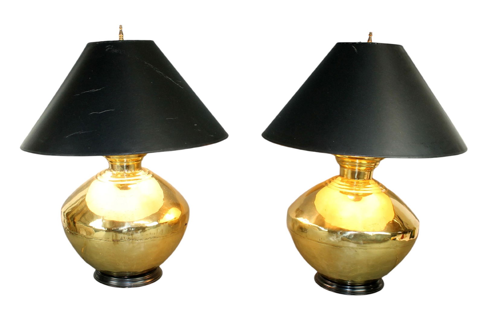Pair 1960's brass lamps (1 of 16)