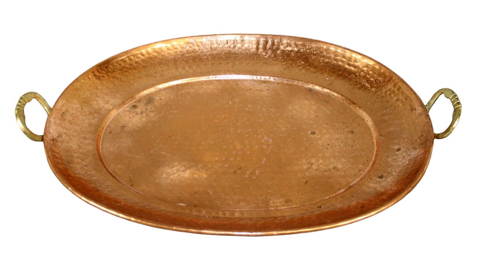 Oval hammered copper tray (1 of 6)