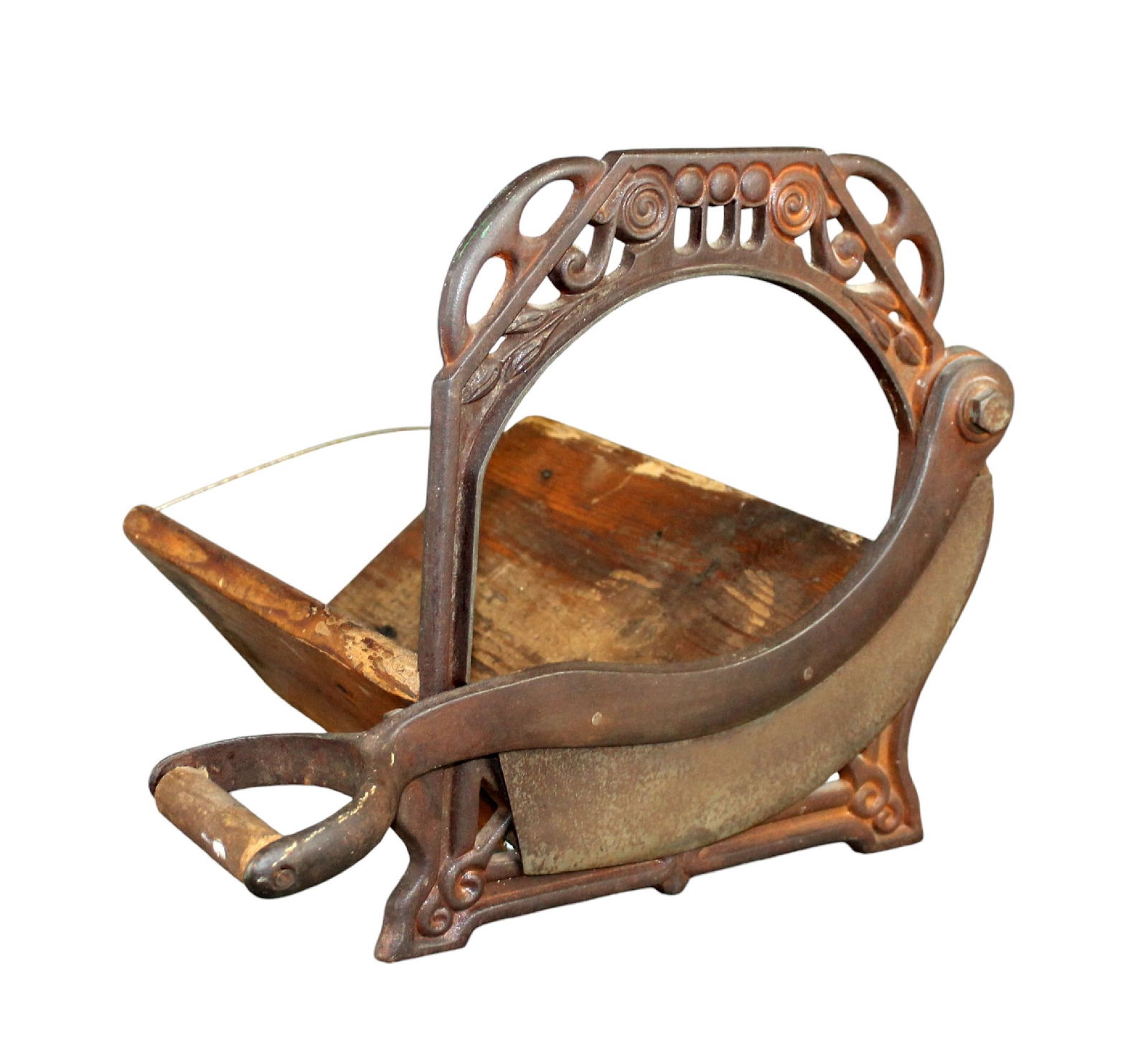 Antique German wood and iron bread cutter (1 of 7)