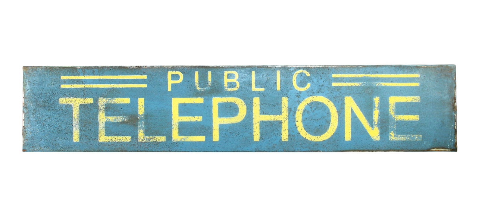 Vintage metal "Public Telephone" sign (1 of 6)