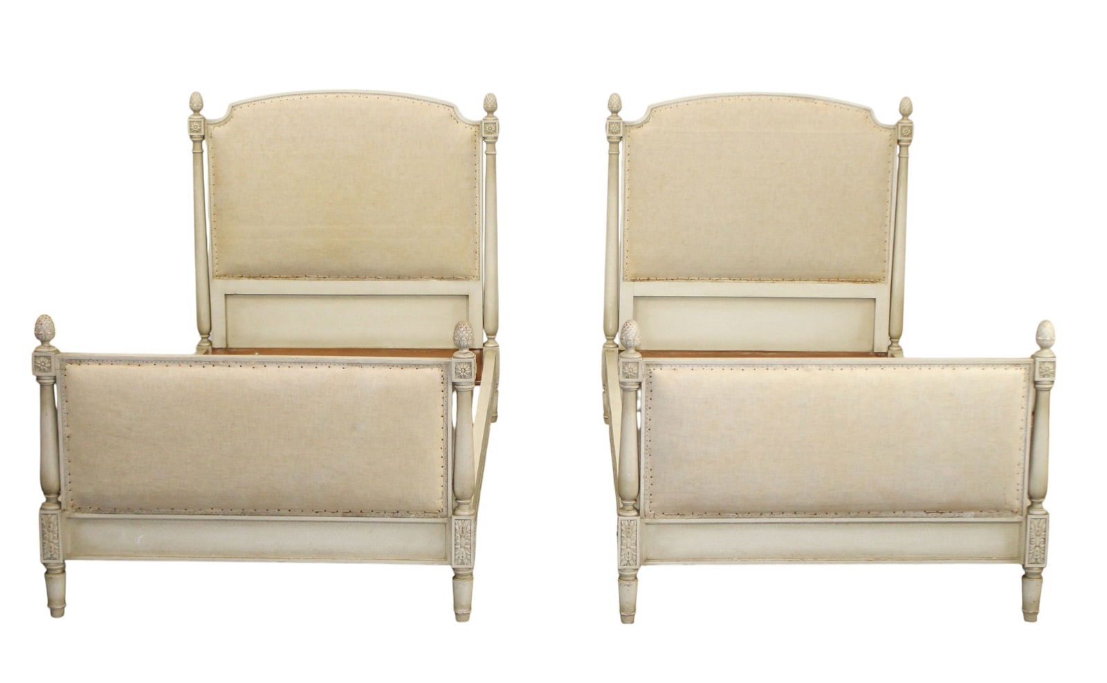 Pair of French Louis XVI style twin beds (1 of 12)