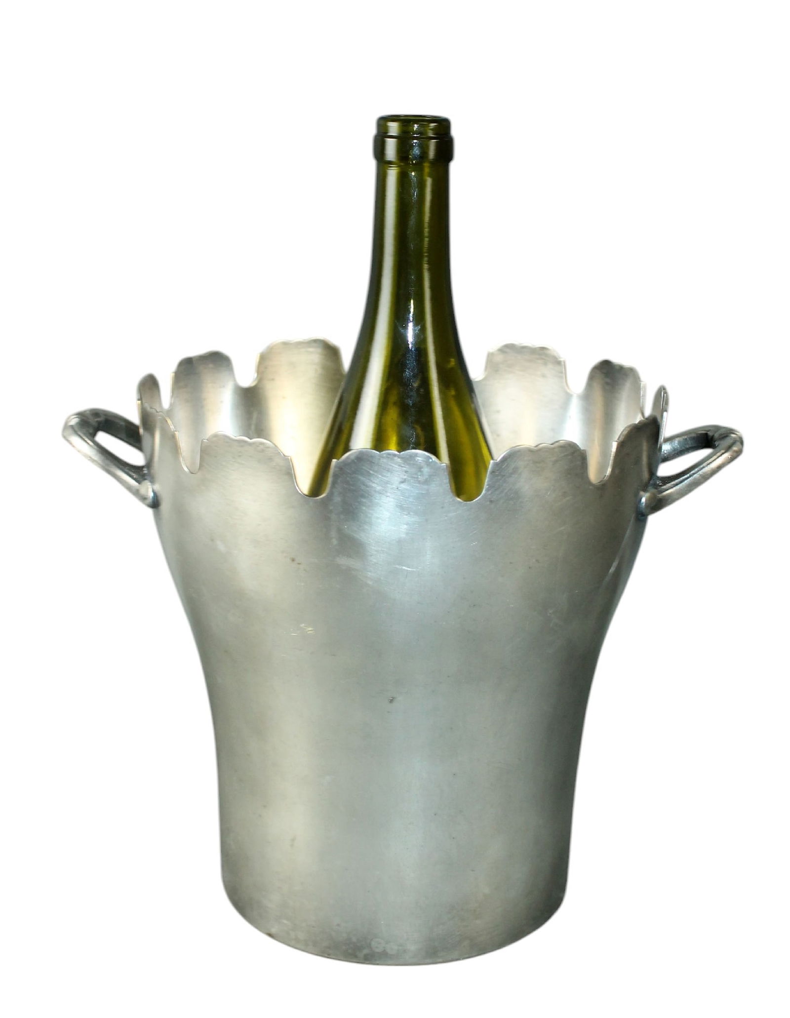 French silverplate champagne bucket with scalloped edge (1 of 7)