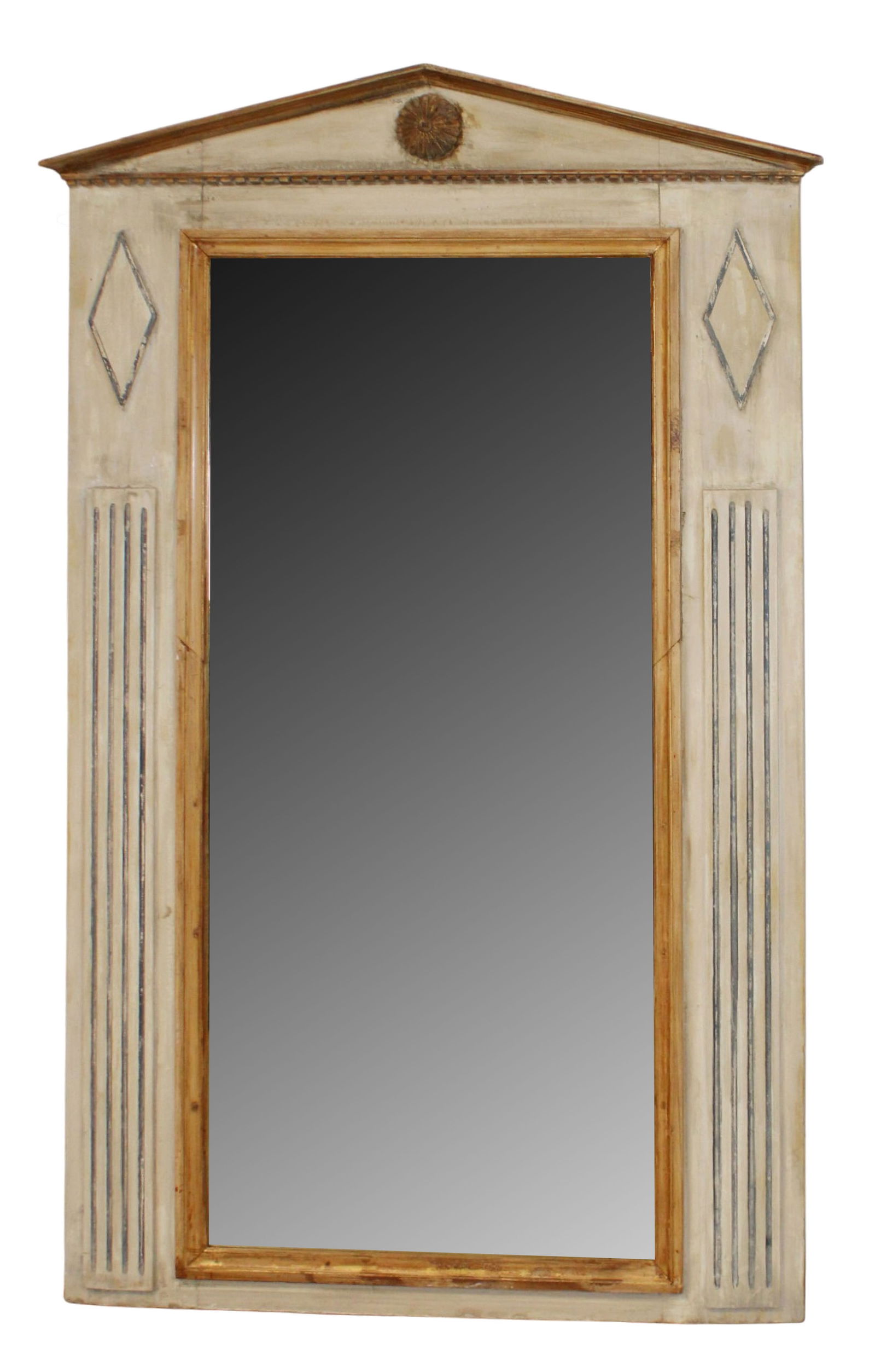French Directoire peak top trumeau mirror (1 of 10)