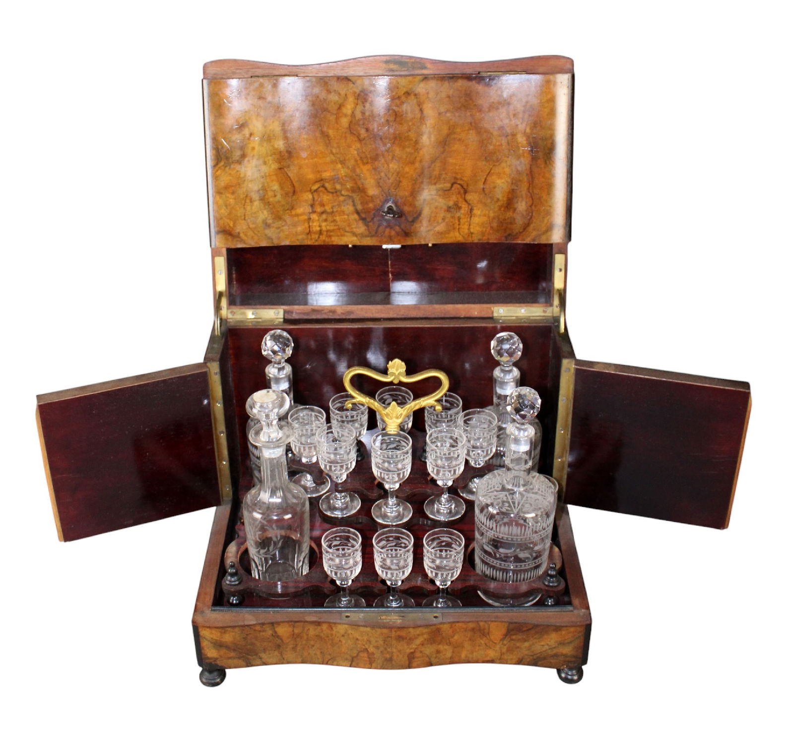 French Napoleon III tantalus liquor box (1 of 12)
