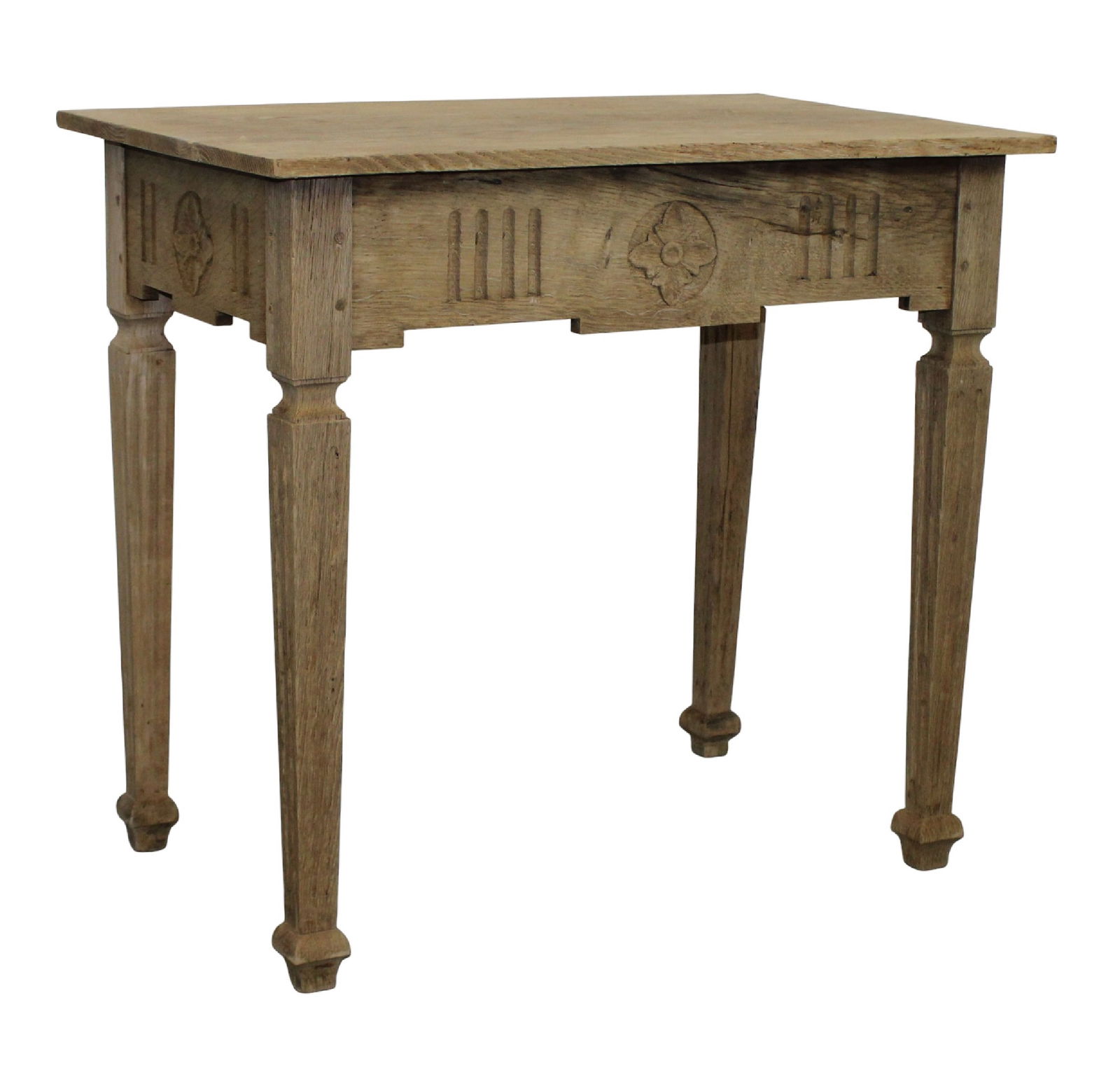 French bleached oak side table (1 of 8)