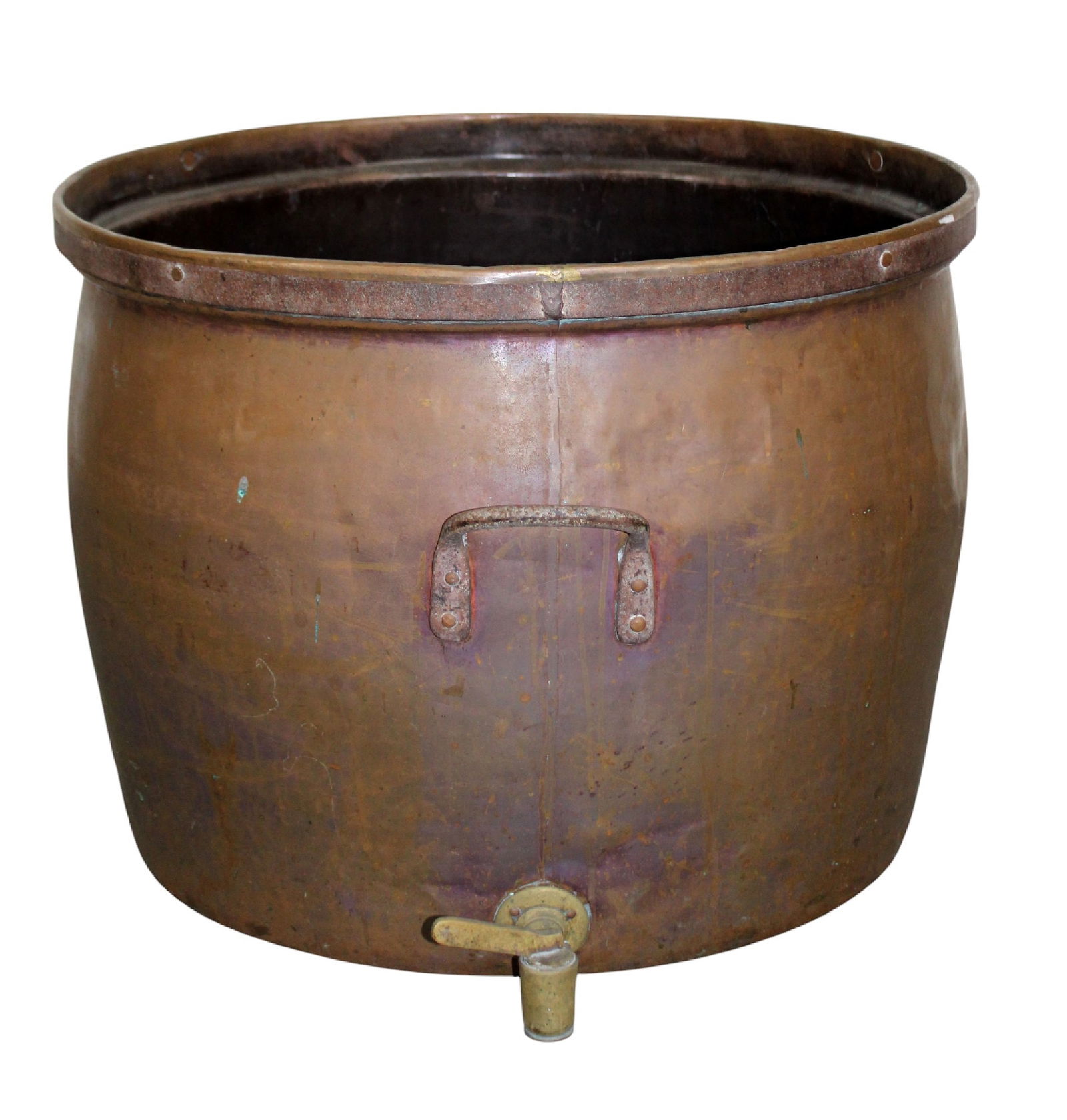 French copper vat with bronze handles and spigot (1 of 6)