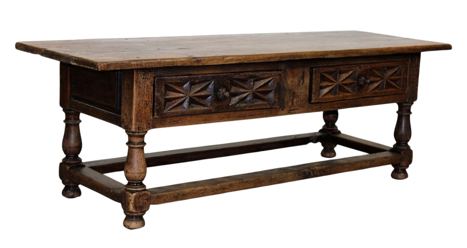 French rustic farmhouse coffee table in oak (1 of 8)