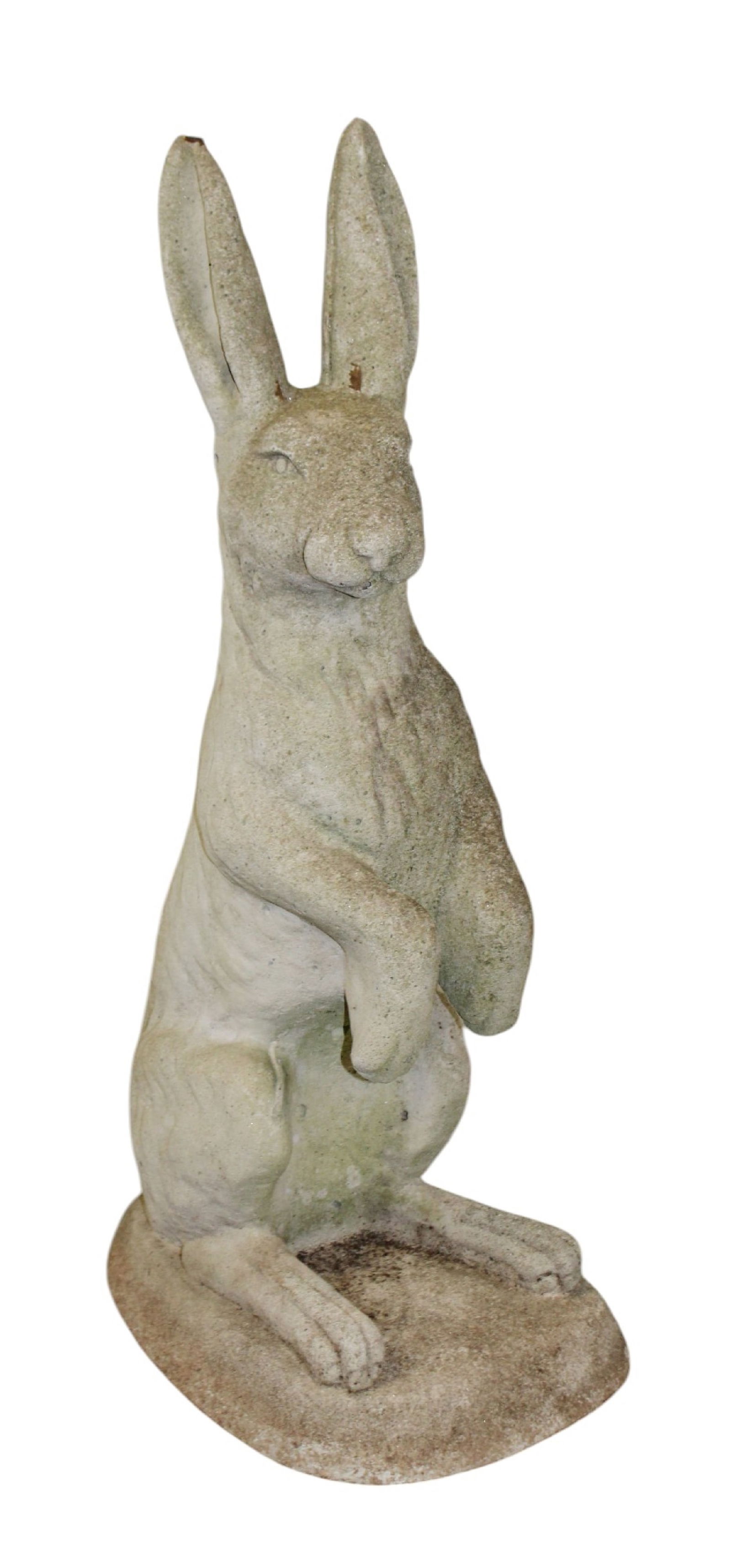 Cast concrete garden statue of rabbit (1 of 6)