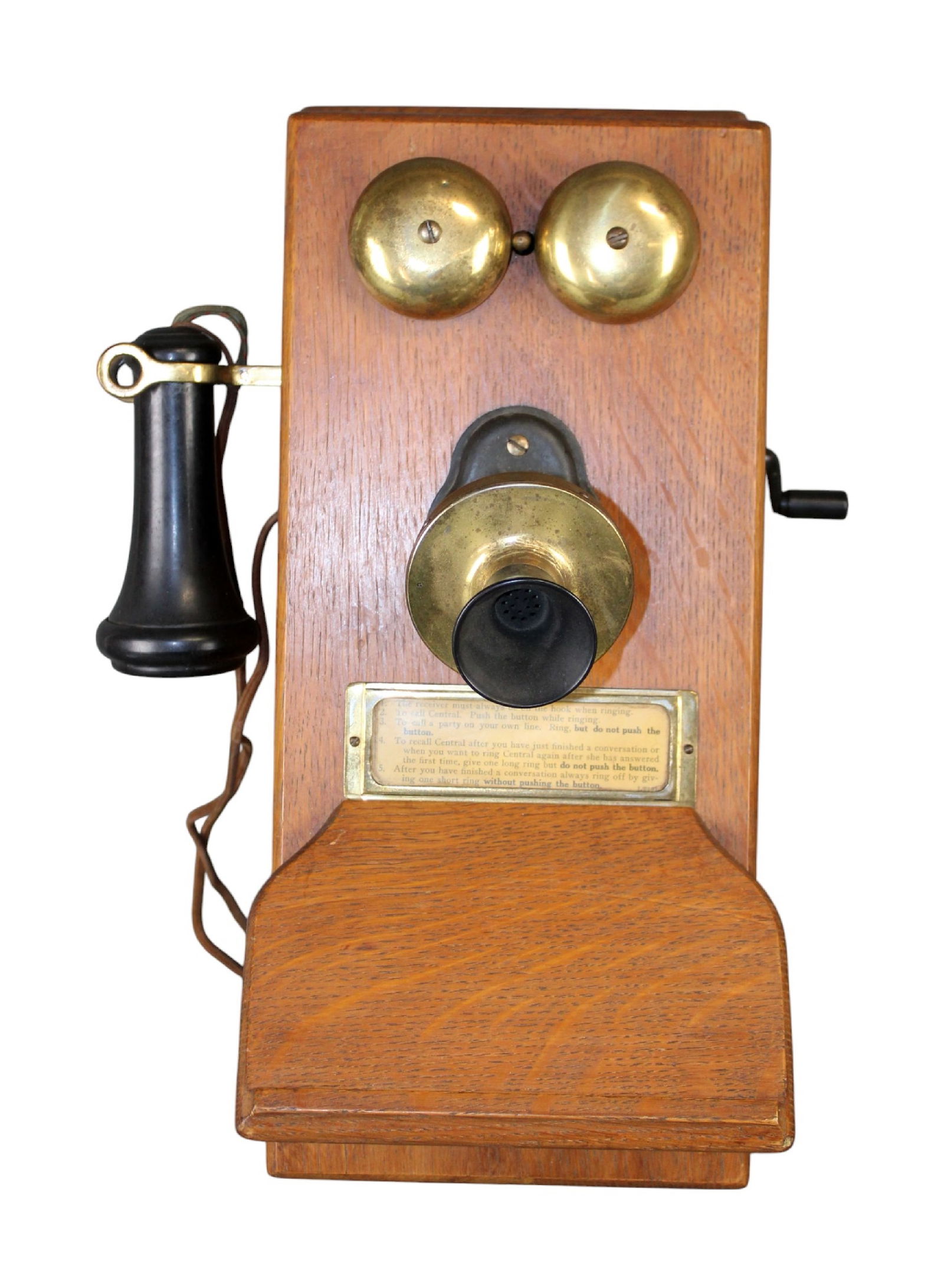 Antique Kellogg  Chicago wall mount telephone in oak (1 of 7)