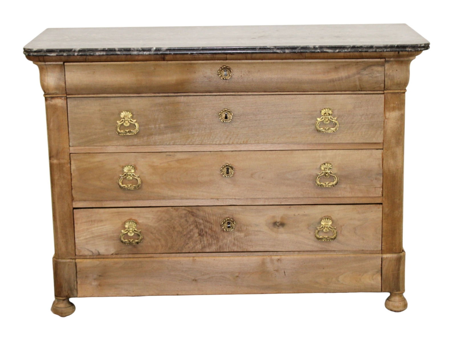 French Louis Philippe commode in walnut with marble top (1 of 12)
