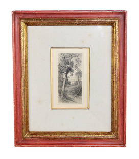 James David SMILLIE (1833-1909) landscape etching: James David SMILLIE (1833-1909) landscape etching. Overall framed size 14 1/2"h x 12"w, sight size 11 1/4"h x 8 3/4"w Weight: 3lbs