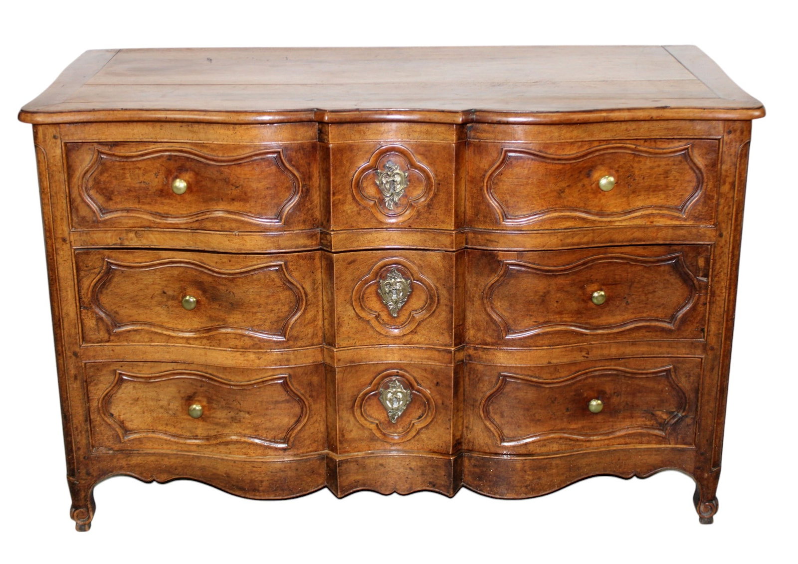 French Provincial 3 drawer commode in walnut (1 of 13)