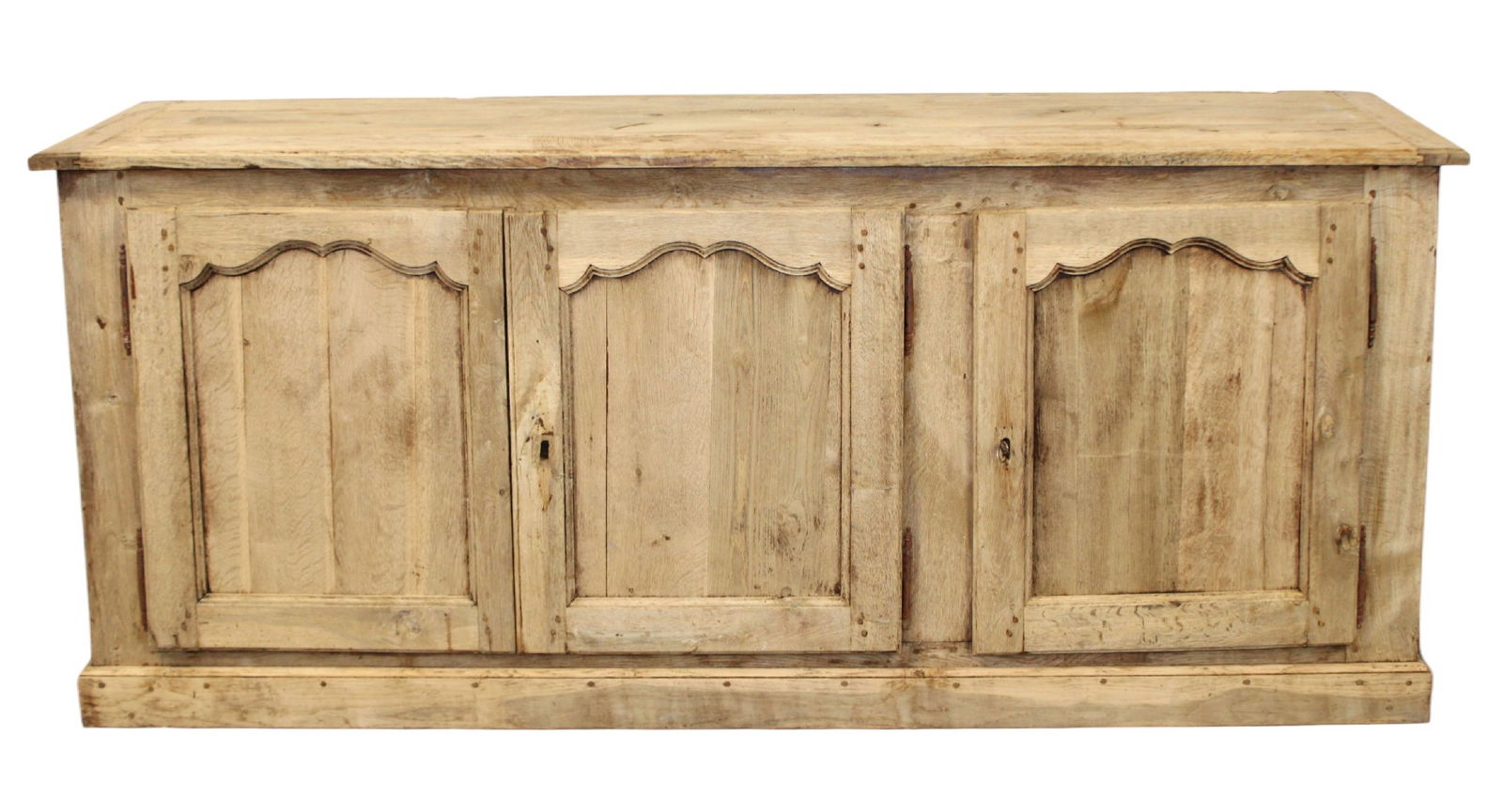French Provincial 3 door sideboard in mixed woods with bleached finish (1 of 12)