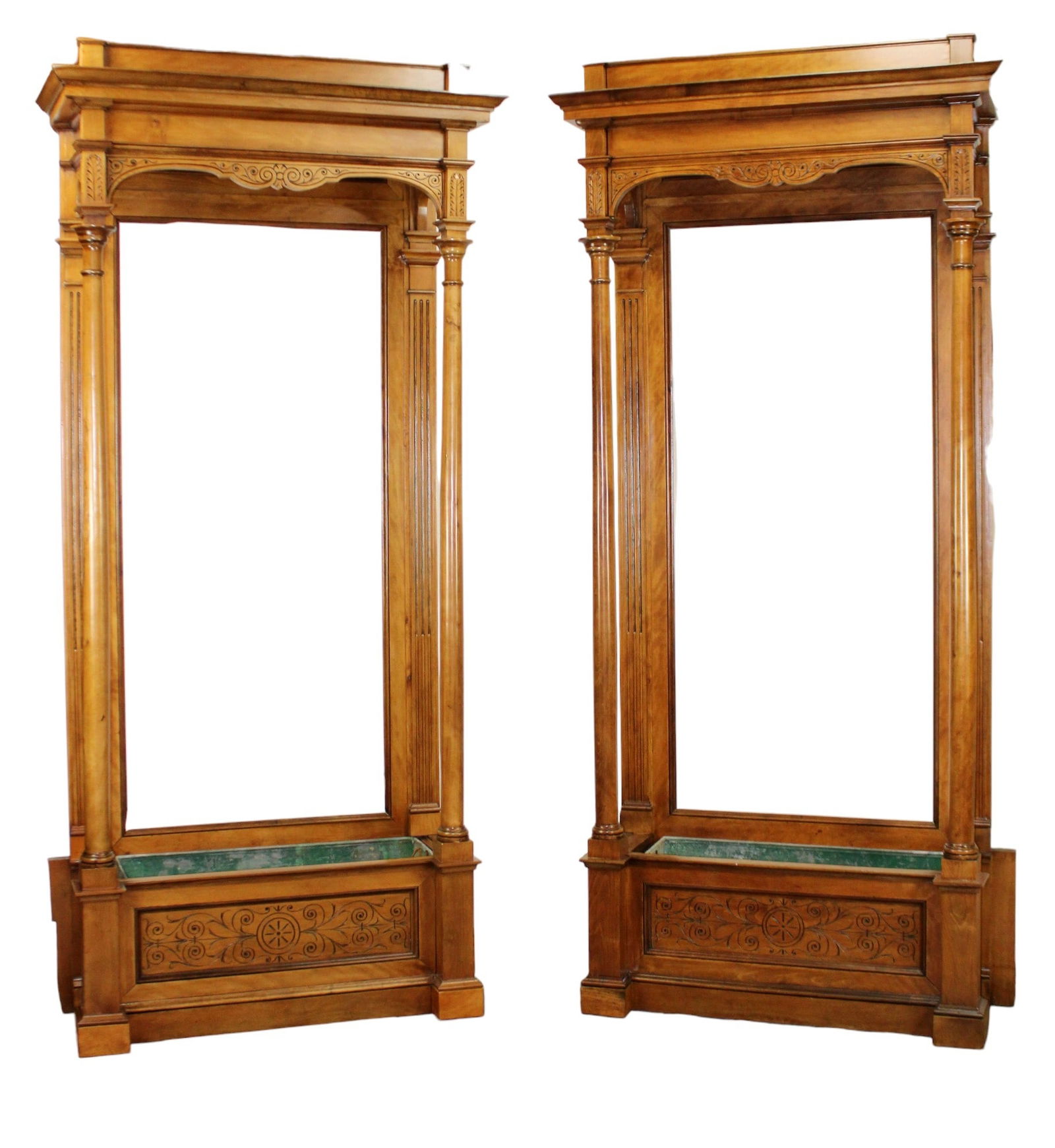 Pair of Neoclassical 9' jardinieres with columns (1 of 11)