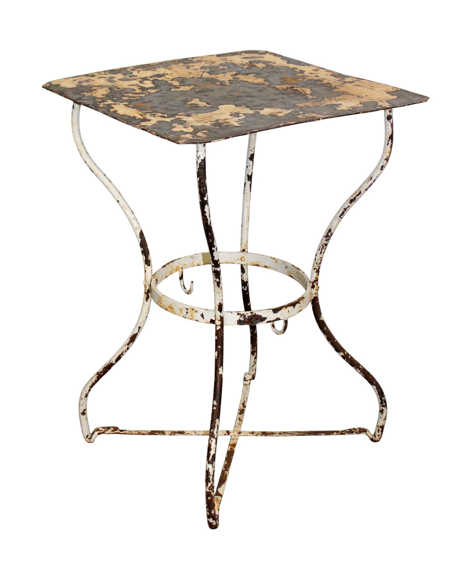 French painted metal gueridon garden table (1 of 9)