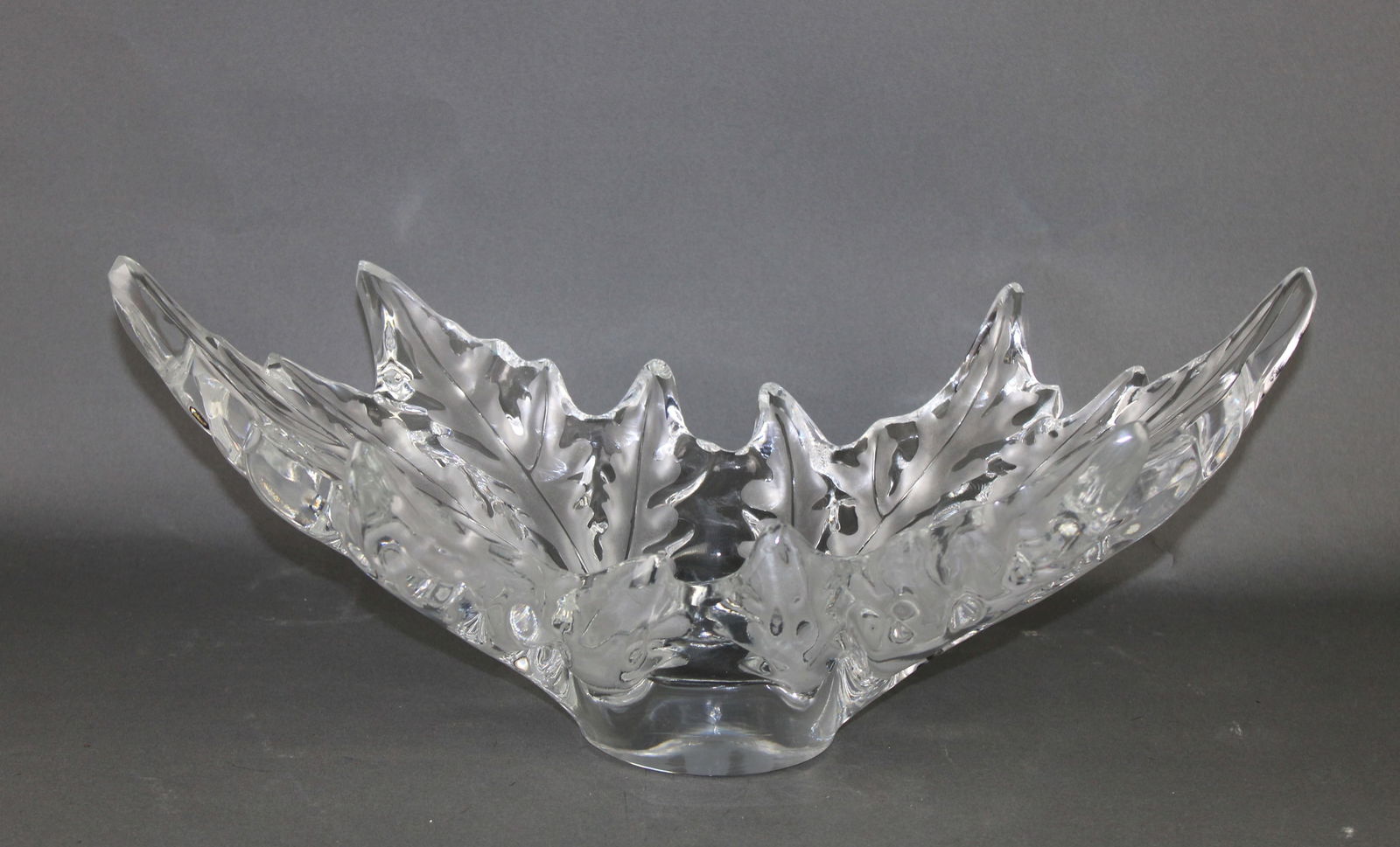 Lalique Champs Elysée crystal leaf bowl (1 of 10)