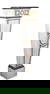 Italian neo classical tapered marble pedestal