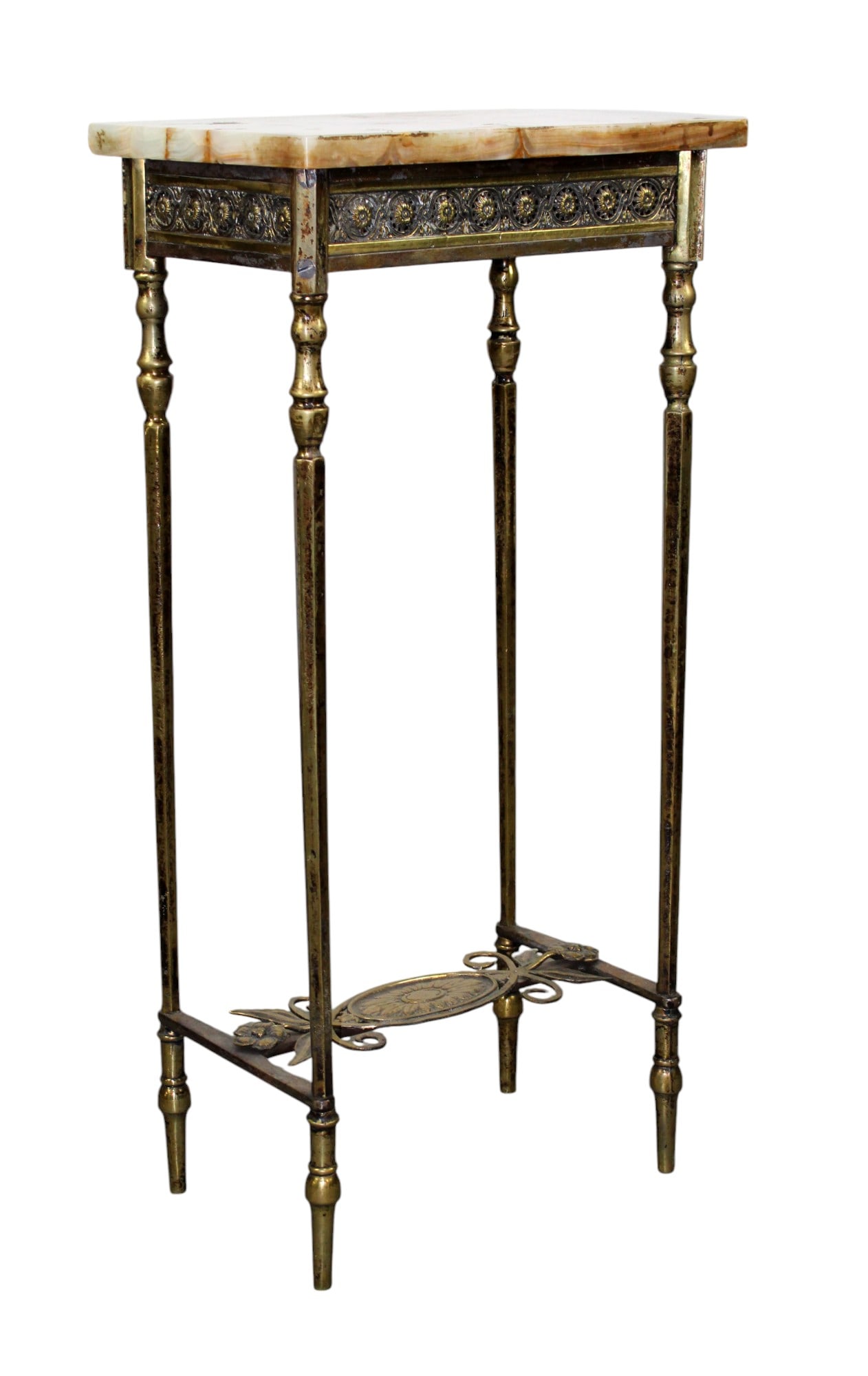 Italian brass side table with onyx top (1 of 7)