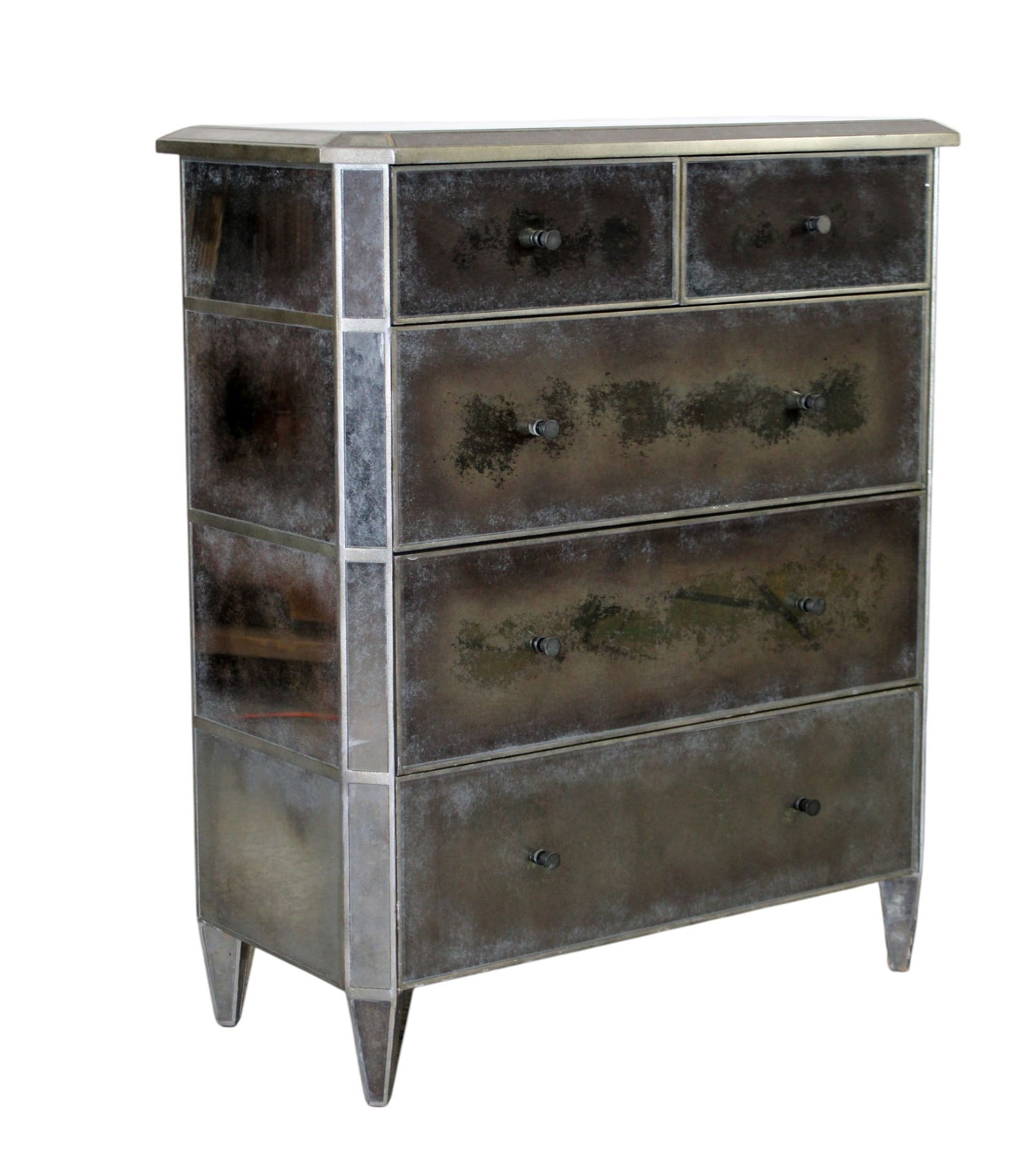 2 over 3 drawer mirrored commode: 2 over 3 drawer mirrored commode. 42"h x 36"w x 18 1/4"d