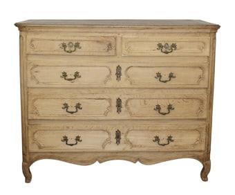 French Provincial 2 over 3 commode in oak