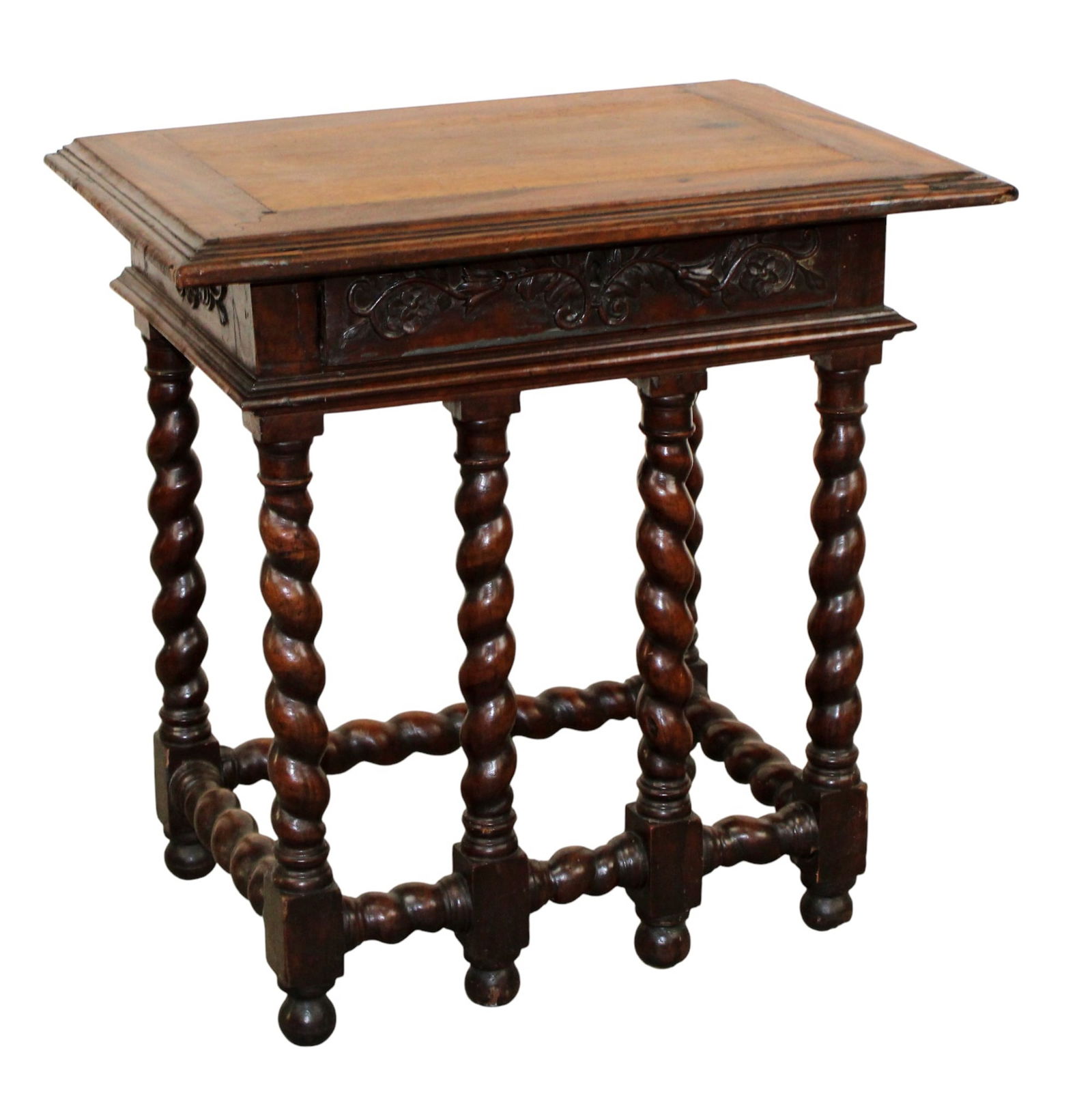 French multi leg barley twist side table with drawer (1 of 11)