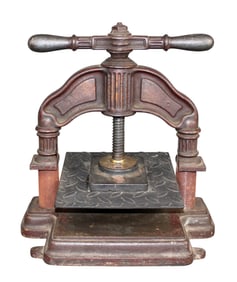 French cast iron book press