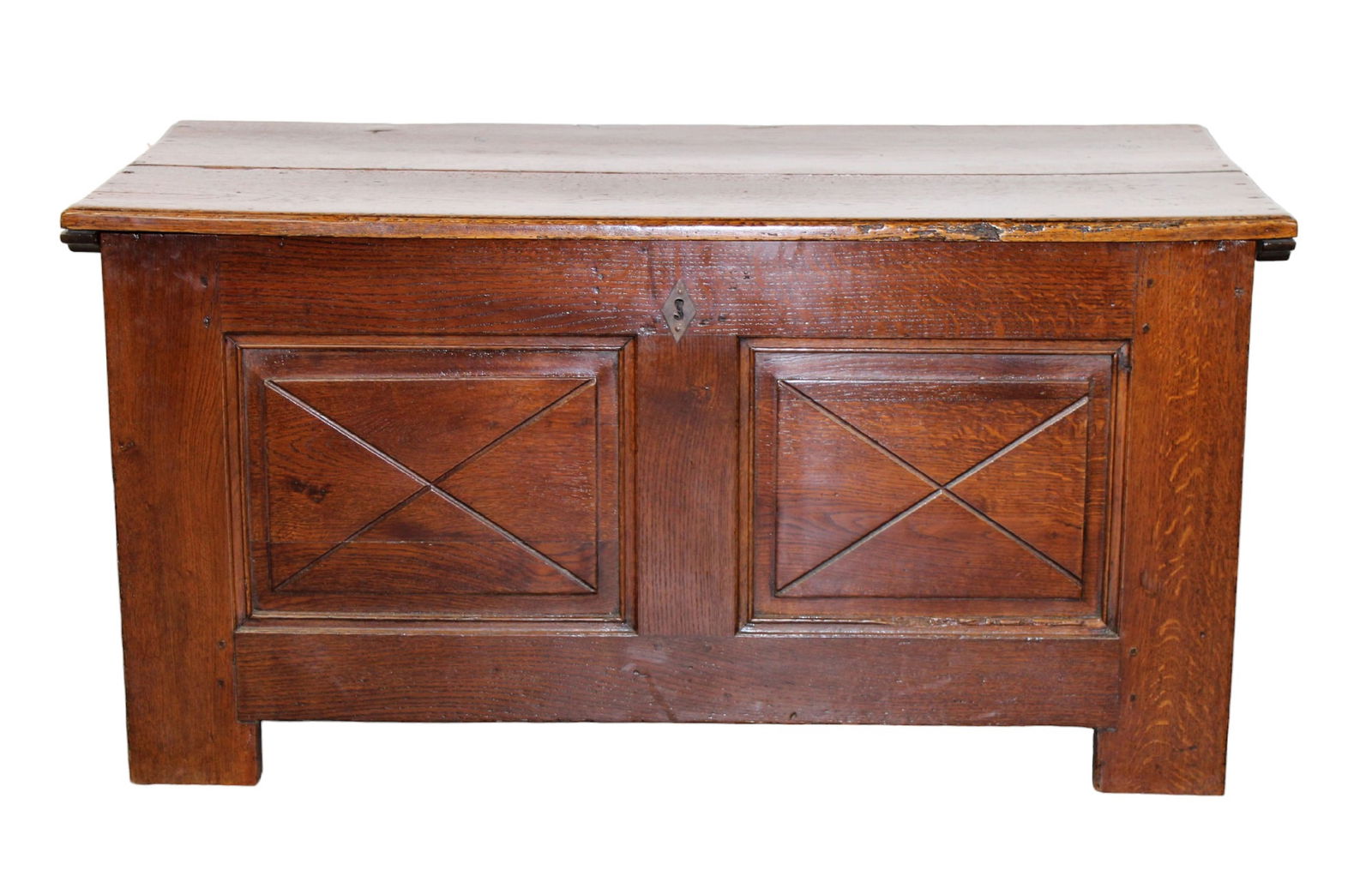 Scottish blanket chest trunk in oak (1 of 7)