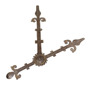 Huge Italian iron tower clock hands