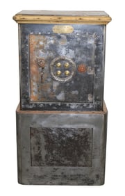 French Petitjean Paris cast iron floor safe