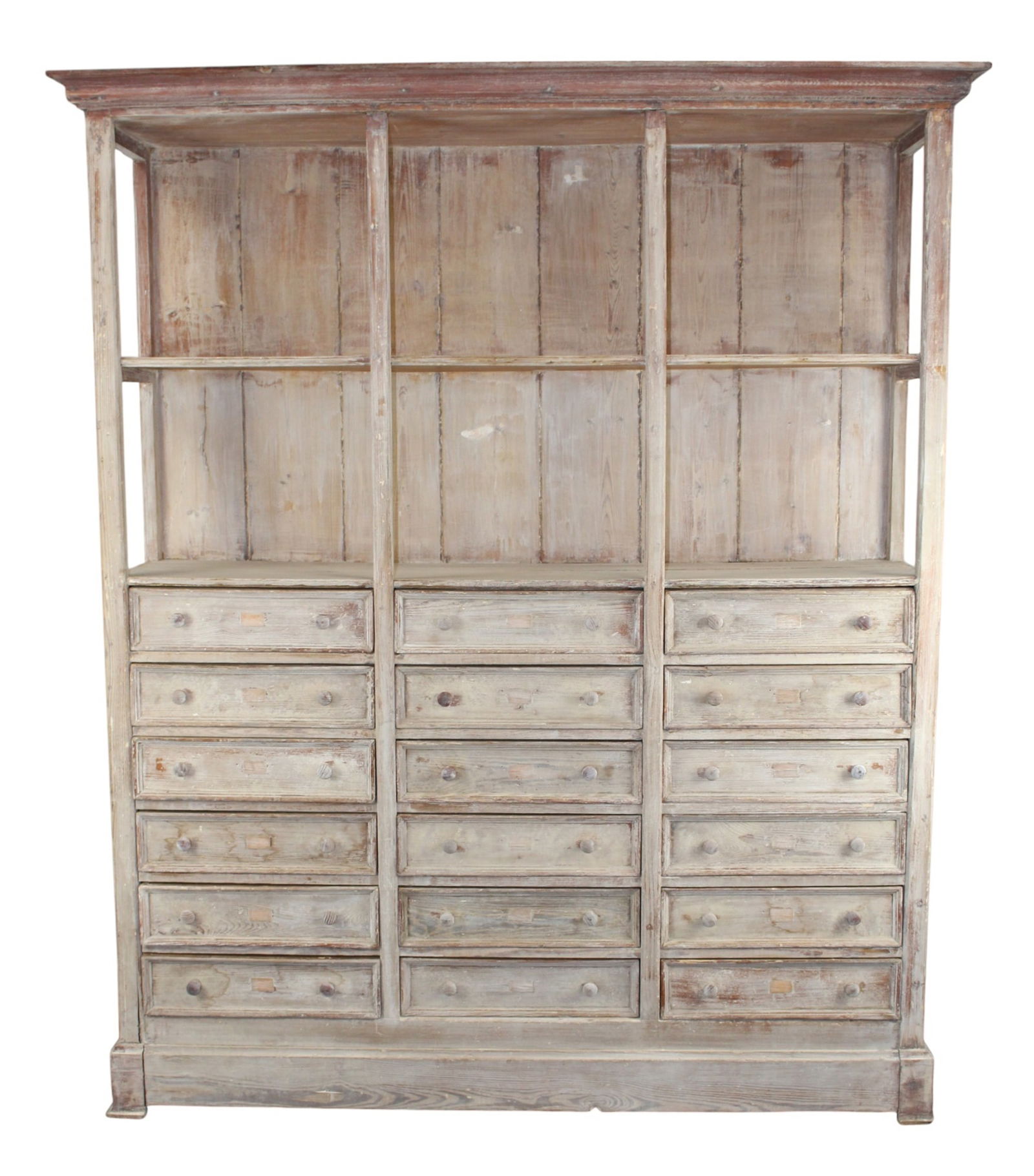 French shop display in pine with cubbies and 18 drawers (1 of 14)