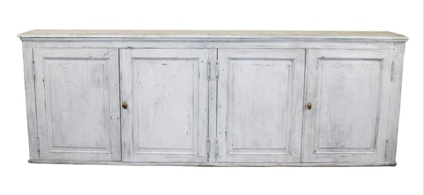French Louis Philippe 4 door enfilade in pine with painted finish