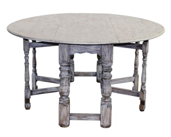 Gateleg drop side table with painted finish