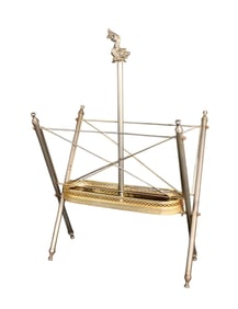 French Maison Charles style magazine rack with dolphin