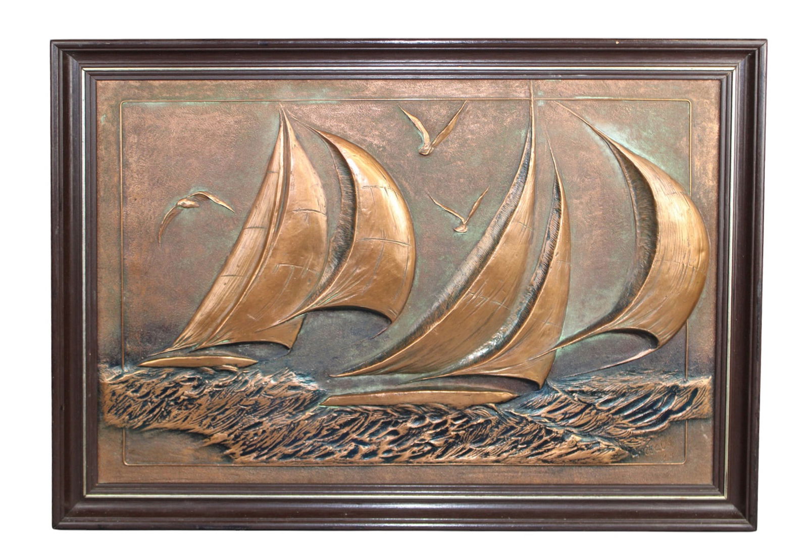 Copper art sailing ship The Challenge by Tom Gregres (1 of 8)