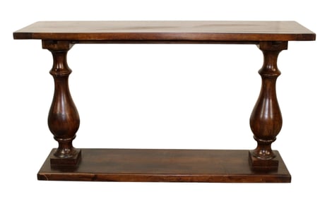 Double pedestal console or sofa table
