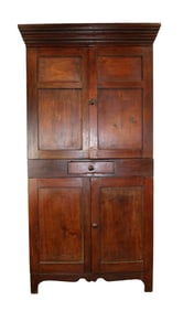 American corner cabinet in walnut