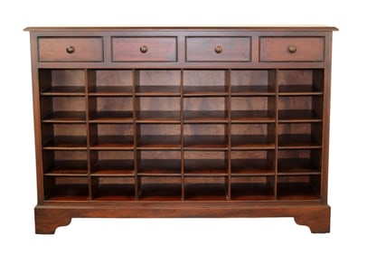 American collector's cabinet with 30 cubbies