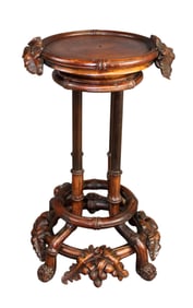 Black Forest naturalistic carved pedestal