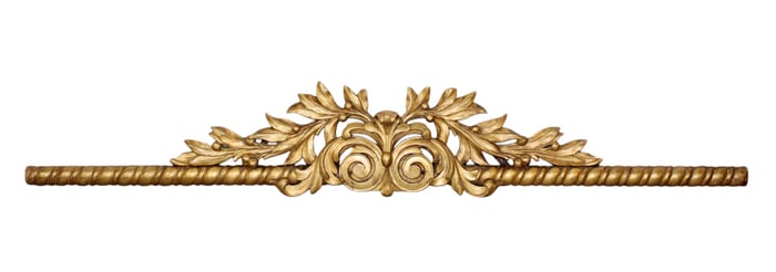 Italian carved gold leaf over door crest