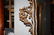 86: Italian Rococo painted & carved wood mirror - 3