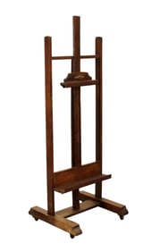 French adjustable artist's easel in oak
