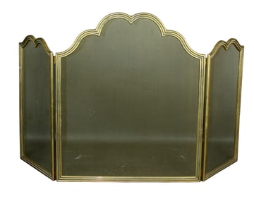 Italian brass 3 panel firescreen