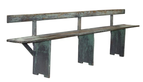 French primitive pine school house bench