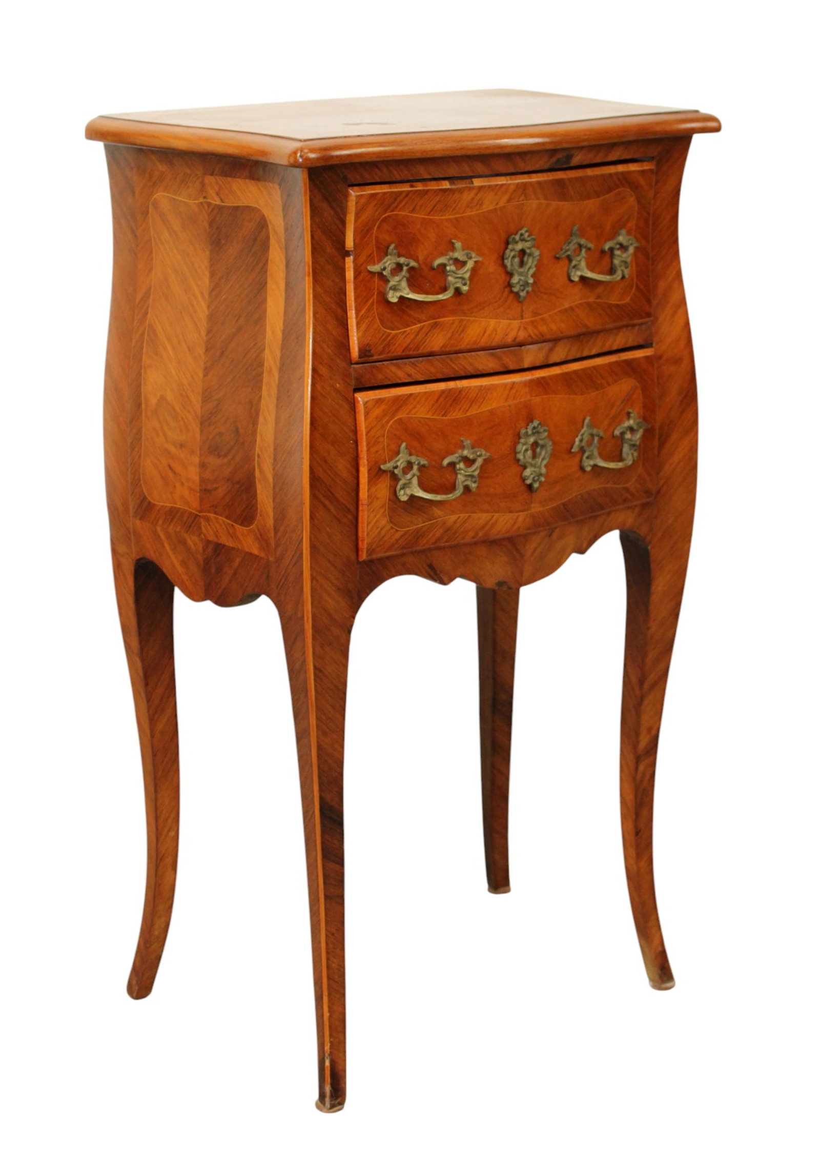 French petite Louis XV style 2 drawer chest on legs (1 of 11)