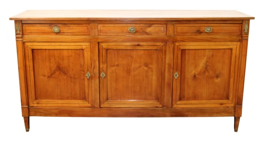 French Louis XVI style 3 door sideboard in cherry