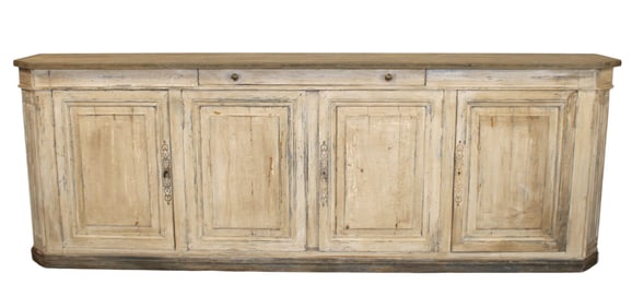 French weathered oak 4 door enfilade from a hotel in Provence 1/8"d.