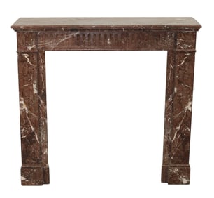French Louis XVI style marble fireplace mantel