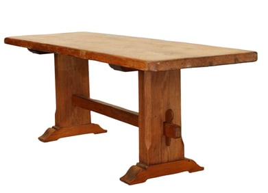 French trestle table in oak